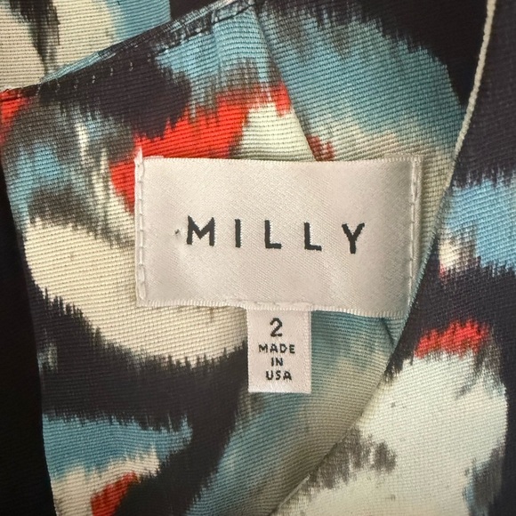 Milly Red and Black Sheath Mini Dress Sleeveless Crew Neck - Picture 10 of 10